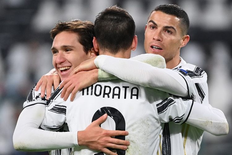 Juventus menurunkan trio Cristiano Ronaldo, Alvaro Morata, dan Federico Chiesa di lini depan pada laga Grup G Liga Champions kontra Dynamo Kiev di Juventus, Stadium, Turin pada Kamis (3/12/2020) dini hari WIB.