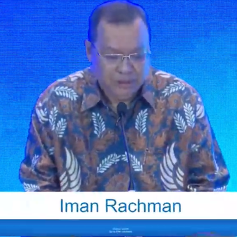 Direktur Utama BEI, Iman Rachman, saat pembukaan perdagangan bursa tahun 2026, Jakarta, Jumat (2/12/2026)