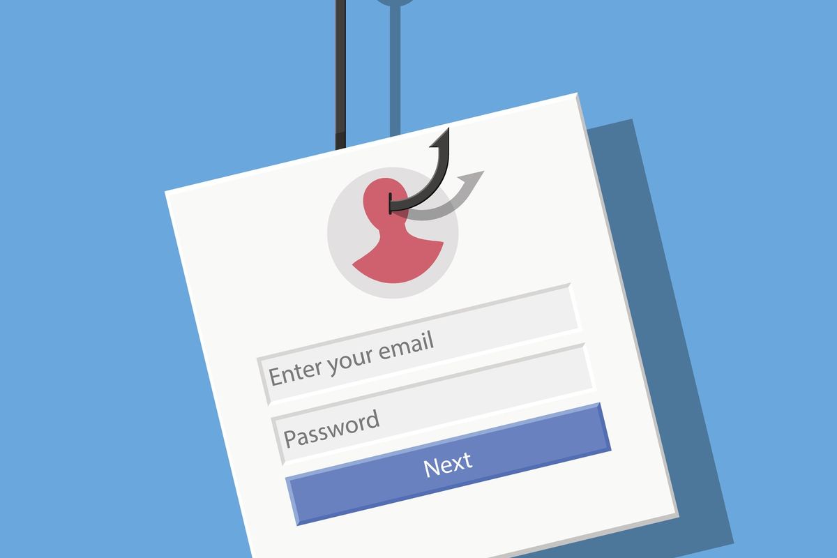 Ilustrasi penipuan berbentuk phishing