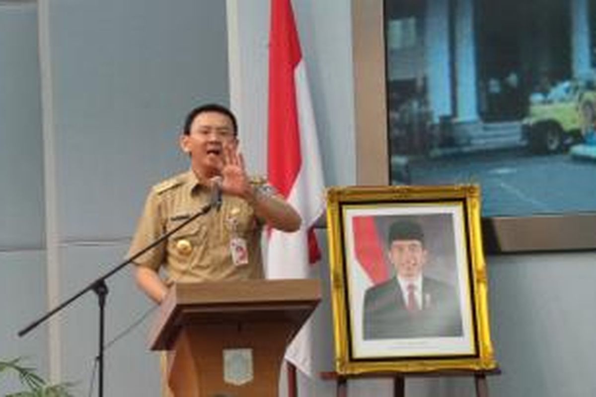 Gubernur DKI Jakarta Basuki Tjahaja Purnama di Balai Kota, Jumat (1/10/2015).