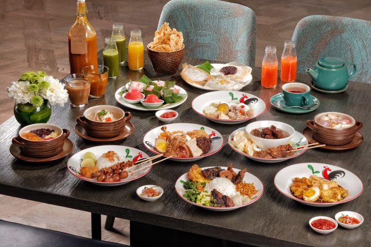 Sajian hidangan lokal Jawa dan Indonesia di Semawis All-day Dining Padma Hotel Semarang. 