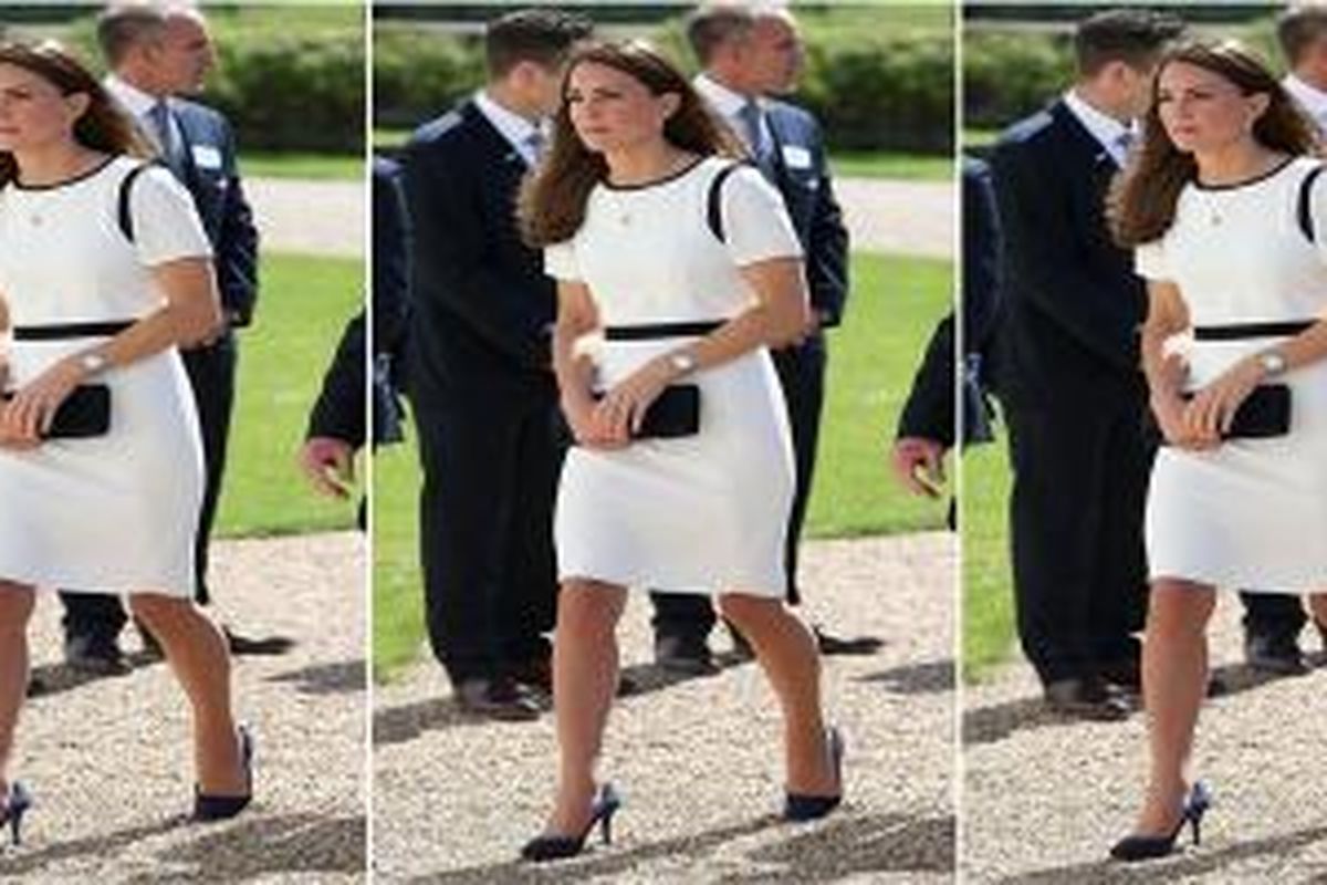 Gaun hitam putih Kate Middleton yang dibeli dengan harga diskom