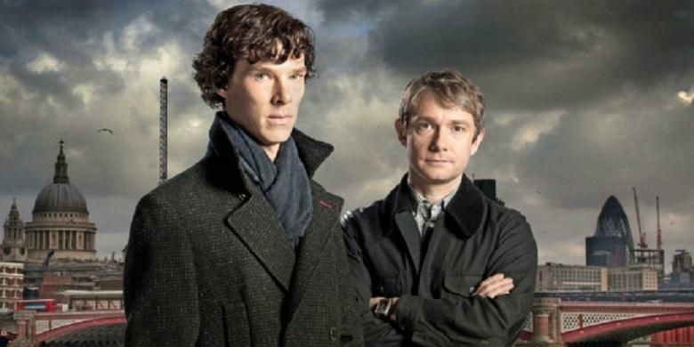 Sherlock Holmes dan Dr John Watson, dua karakter utama dalam lakon detektif Sherlock Holmes yang selalu direka ulang.