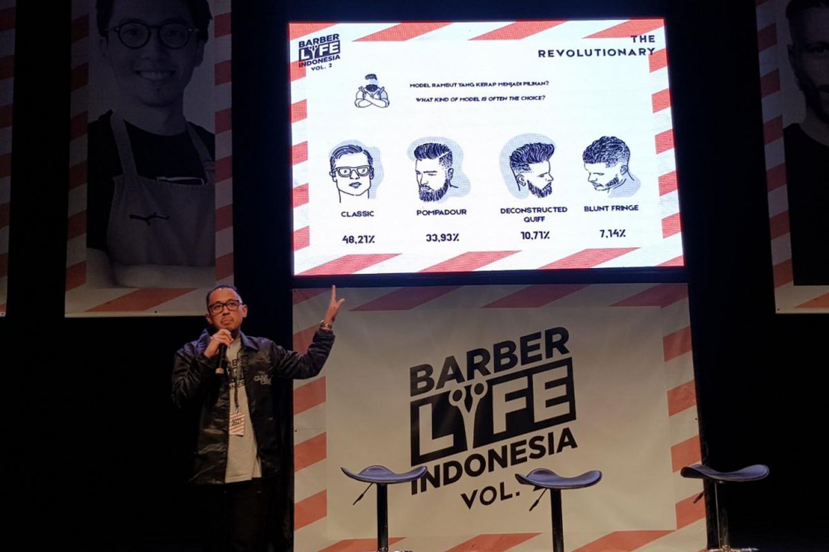 Director Chief Company Fatsi Anzani Hakim saat menjelaskan tren rambut 2019