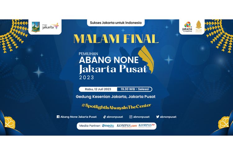 Malam Grand Final Pemilihan Abang None Jakarta Pusat akan dilaksanakan di Gedung Kesenian Jakarta, Sawah Besar, Jakarta Pusat, Rabu (12/7/2023). 