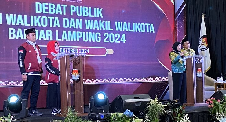 Debat Pilkada Bandar Lampung Memanas, 2 Paslon Saling Sentil soal Kemacetan