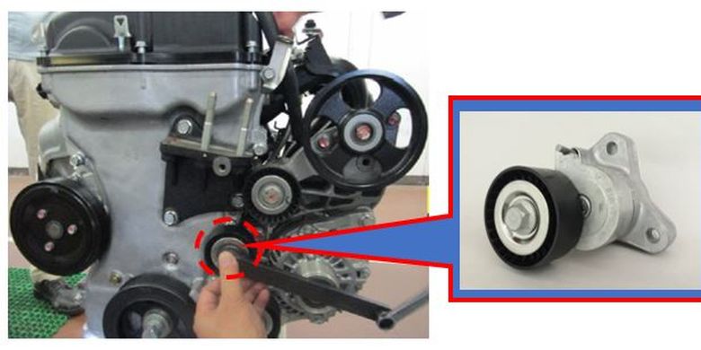 Engine Auto Tensioner yang bermasalah pada Delica, Outlander Sport, dan Lancer EX