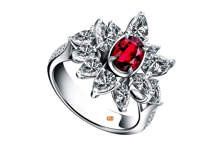 Koleksi Flamma Collection, perhiasan dengan batu ruby dari Mondial