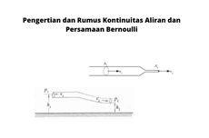 Pengertian dan Rumus Kontinuitas Aliran dan Persamaan Bernoulli