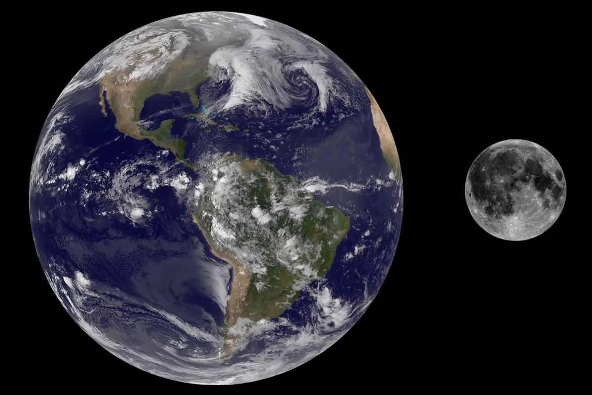 Planet bumi dan bulan. Gravitasi Bumi tidak akan menghancurkan Bulan, karena jika itu terjadi dampaknya sangat besar bagi Bumi.