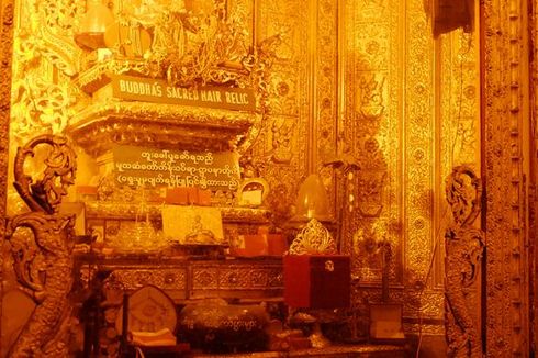 Mengintip Potongan Rambut Buddha di Botataung Pagoda, Yangon