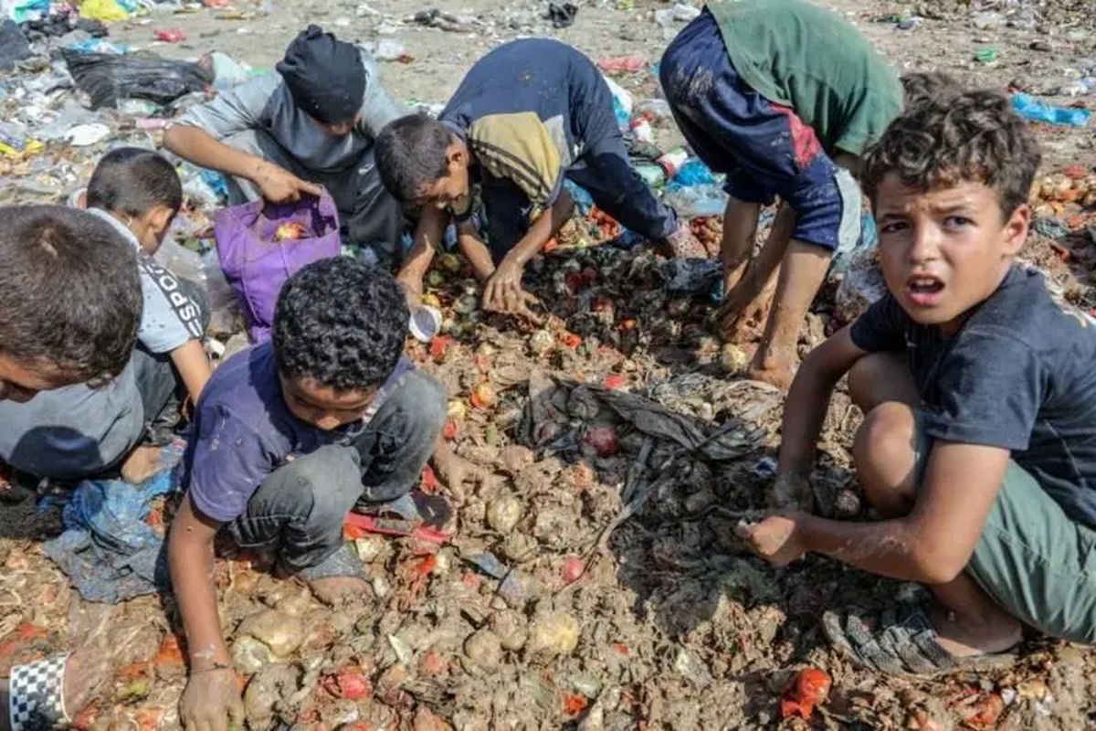 Di Gaza adalah hal biasa melihat anak-anak mencari makanan di tumpukan sampah atau mencari barang-barang yang dapat digunakan sebagai bahan bakar dari tumpukan itu. 
