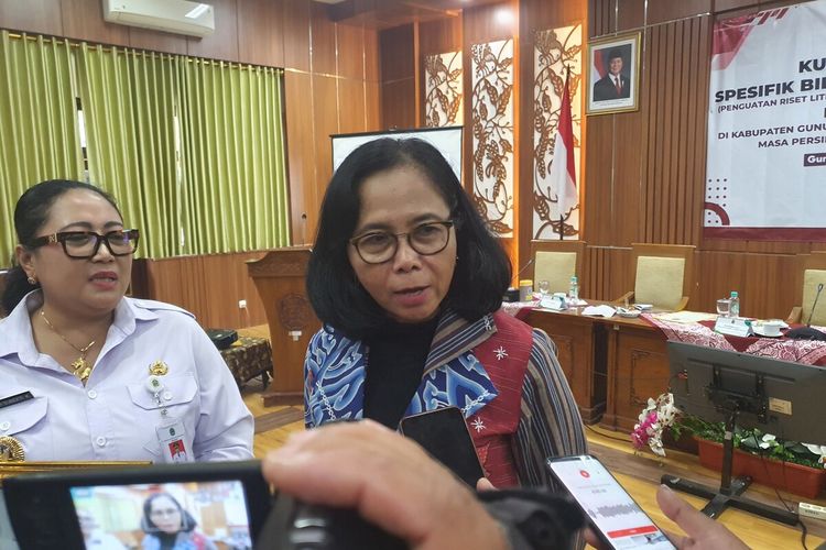 Wakil Ketua Komisi X DPR RI My Esti Wijayanti di Kantor Pemkab Gunungkidul, Rabu (24/9/2025)