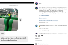 Viral, Unggahan Penumpang KRL Menyeberang di Stasiun Yogyakarta Malah Terbawa KA Bandara, Ini Ceritanya...