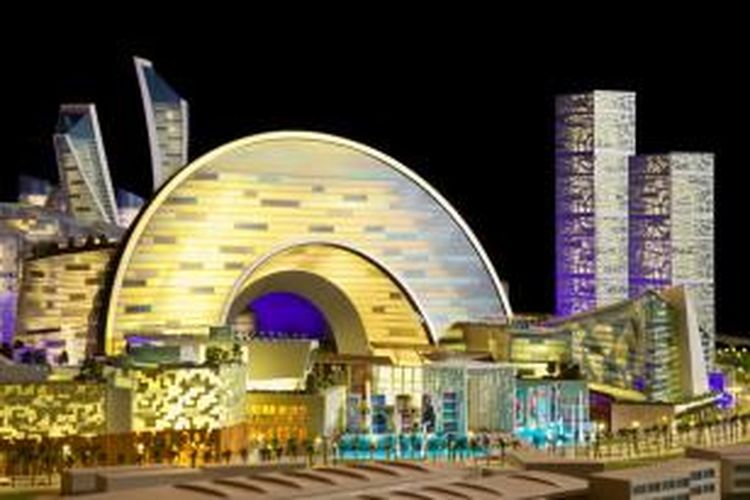 Proyek berjudul Mall of the World itu akan berisi pusat perbelanjaan terbesar di planet ini dengan taman indoor megah berpenutup kubah. Kubah kaca itu bisa dibuka atau ditutup, terutama untuk menghadapi bulan-bulan musim dingin. 