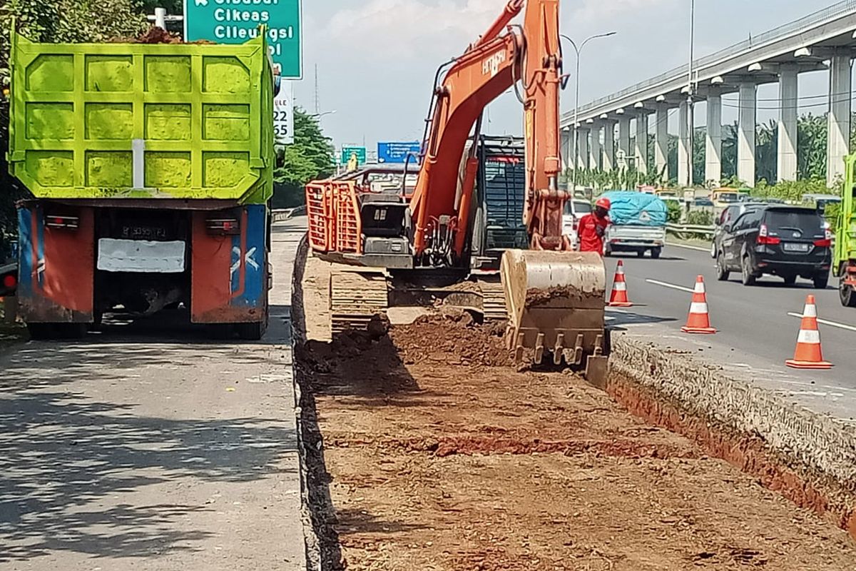 Rekonstruksi pemeliharaan Tol Jagorawi, Minggu (19/7/2020)