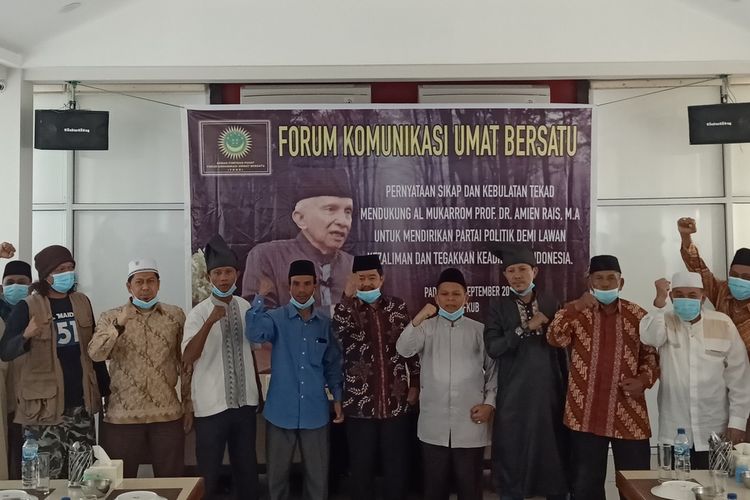 FKUB bersama sejumlah Ormas mendeklarasikan dukungan pada Amien Rais untuk dirikan parpol baru, Kamis (17/9/2020)