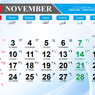 Kalender November 2025: Cek Daftar Libur Tanggal Merah, Serta Hari Nasional dan Internasional
