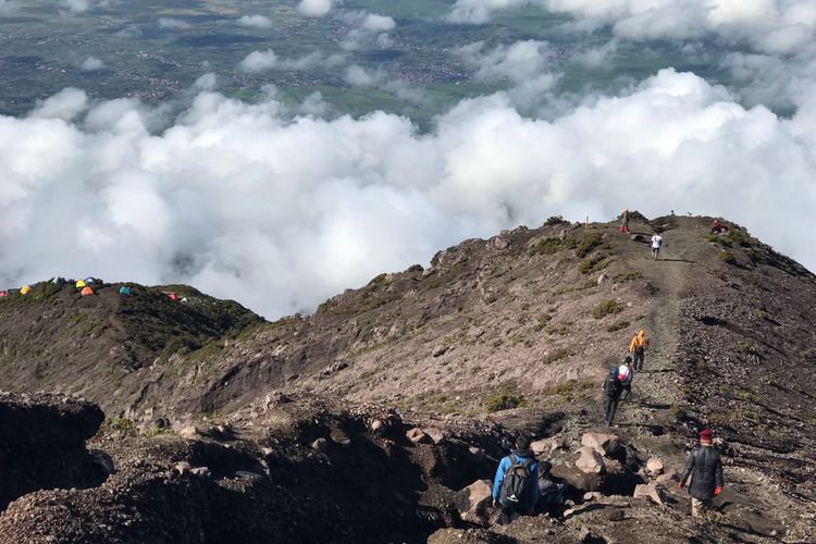 Jalur turun Gunung Kerinci.