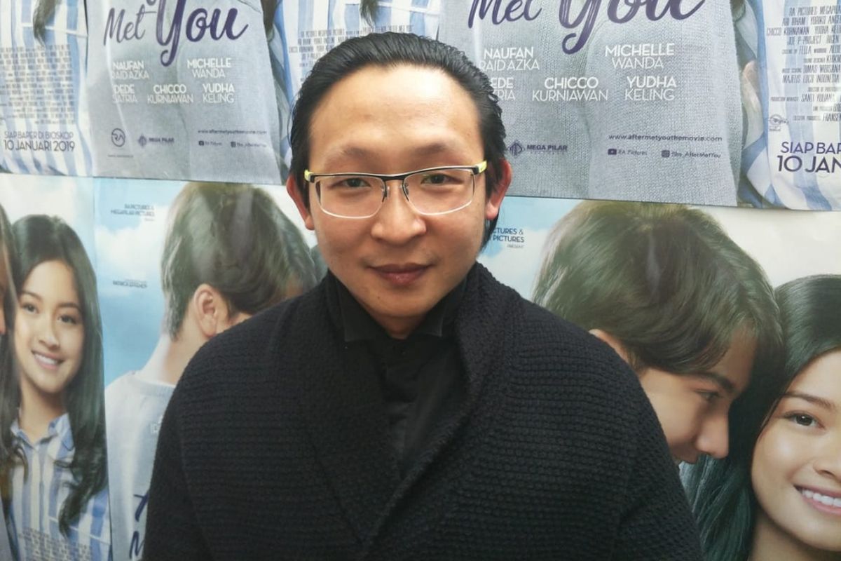 Fransen Susanto saat ditemui usai screening dan jumpa pers film fter Met You di XXI Epicentrum, Kuningan, Jakarta Selatan, Sabtu (5/1/2018).