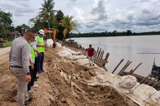 Geobag yang Dibangun untuk Tahan Banjir di Sintang Kalbar Jebol