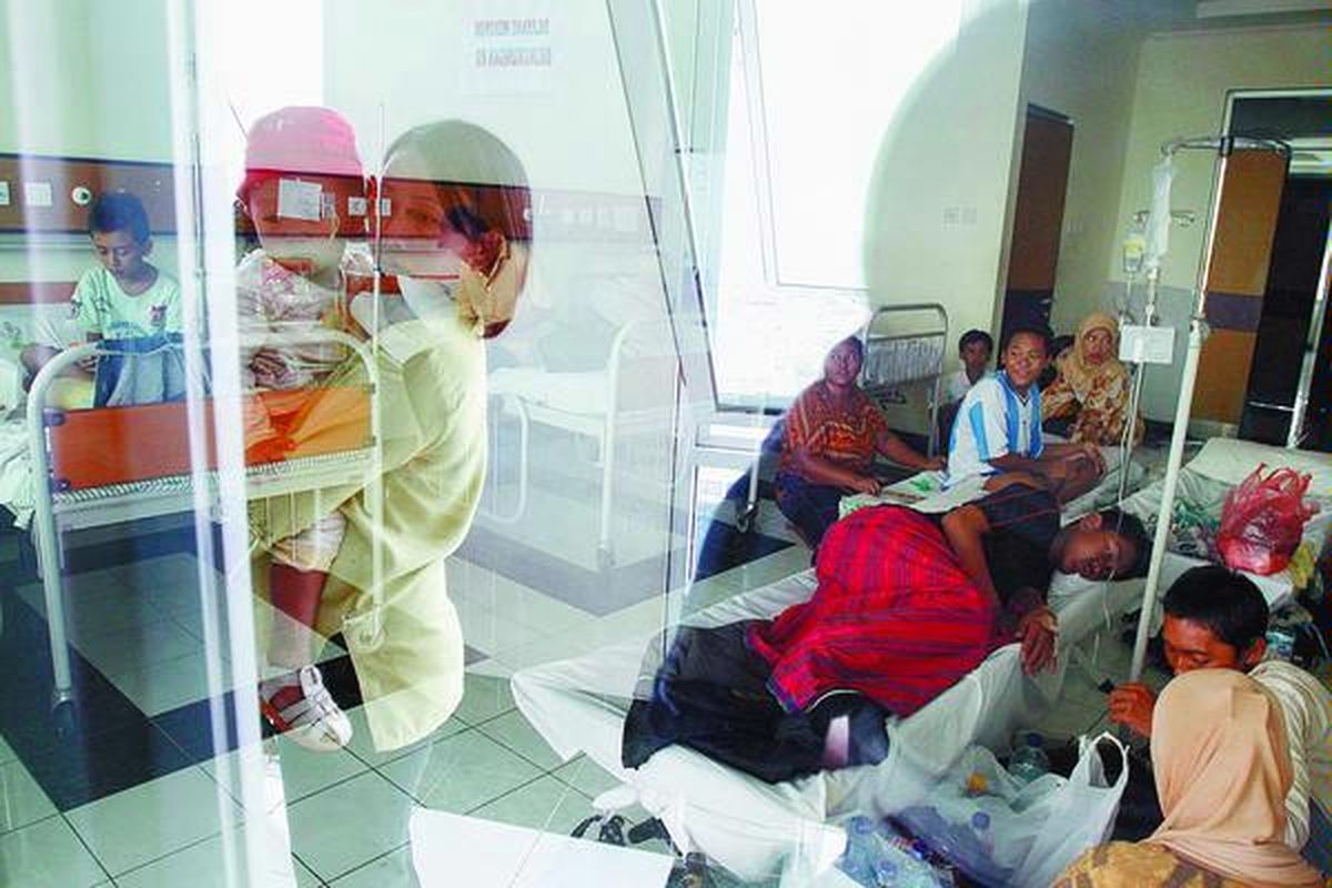 Suasana di sebuah rumah sakit di Jakarta 