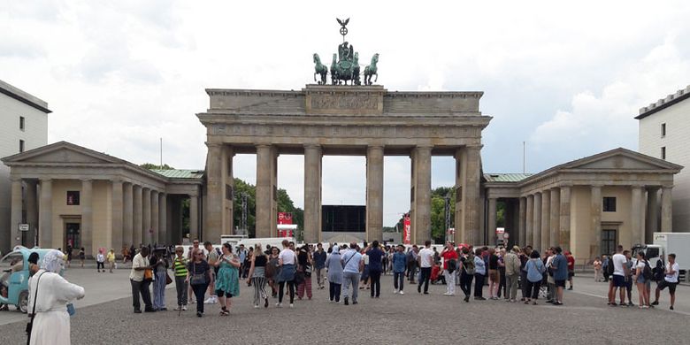 Brandenburg Gate di Berlin, Jerman, Kamis (21/6/2018).