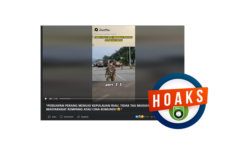 Hoaks, video persiapan perang TNI di Kepulauan Riau