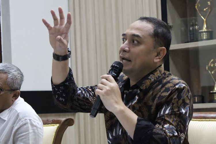 Wali Kota Surabaya, Eri Cahyadi, Jumat (14/3/2025).