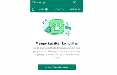 Memperkenalkan komunitas WhatsApp