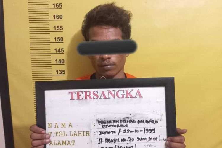 Inilah salah satu pelaku jambret yang ditangkap Polsek Bukitraya di Kota Pekanbaru, Riau, Kamis (14/7/2022).