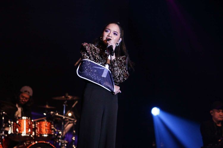 Cantika Abigail tampil di Java Jazz Festival 2020 yang digelar di JIExpo, Kemayoran, Jakarta Pusat, Minggu(1/3/2020).