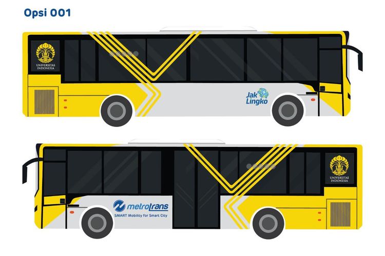 Desain 1 bus kuning versi transjakarta.