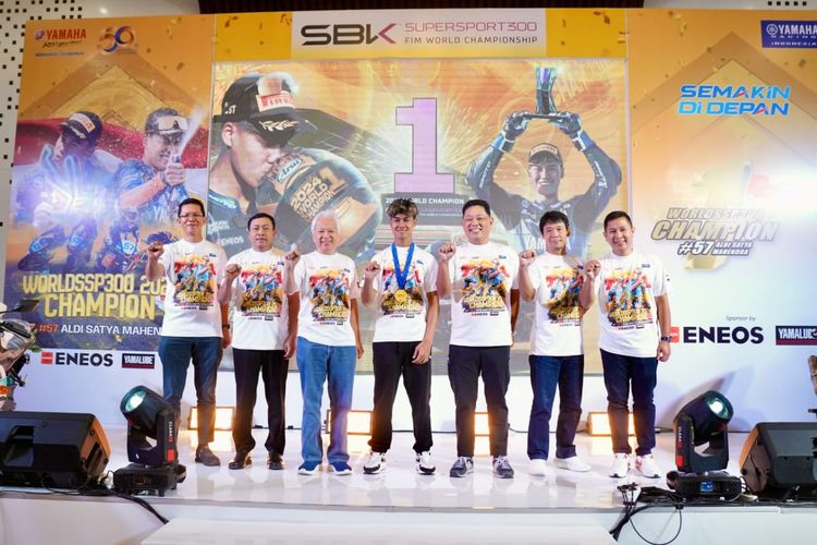 Aldi Satya Mahendra, juara dunia WorldSSP300 2024, yang didukung penuh oleh ENEOS