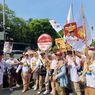 Daftar Caleg, Massa Kader Gerindra Pakai Atribut 
