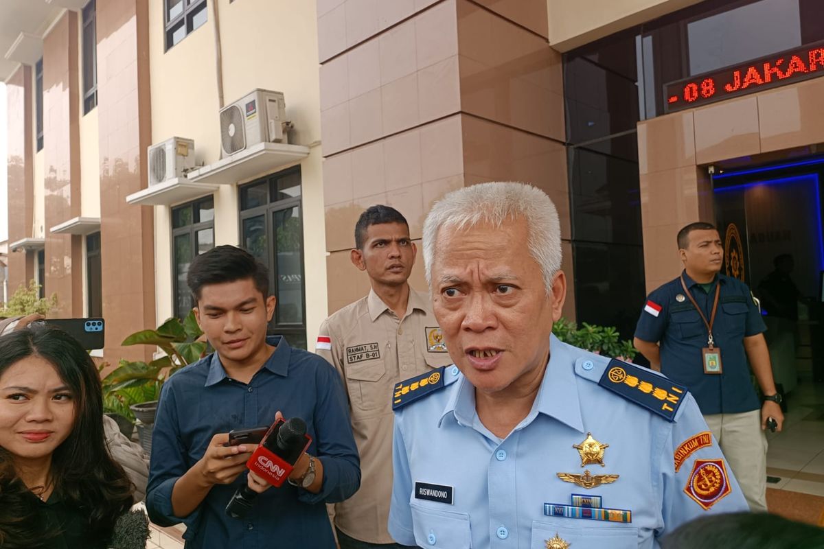 Kepala Oditurat Militer II-07 Jakarta Kolonel Kum Riswandono Hariyadi di Pengadilan Militer II-08 Jakarta, Cakung, Jakarta Timur, Kamis (2/11/2023).