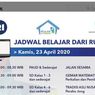 Jadwal Belajar dari Rumah di TVRI Kamis 23 April 2020