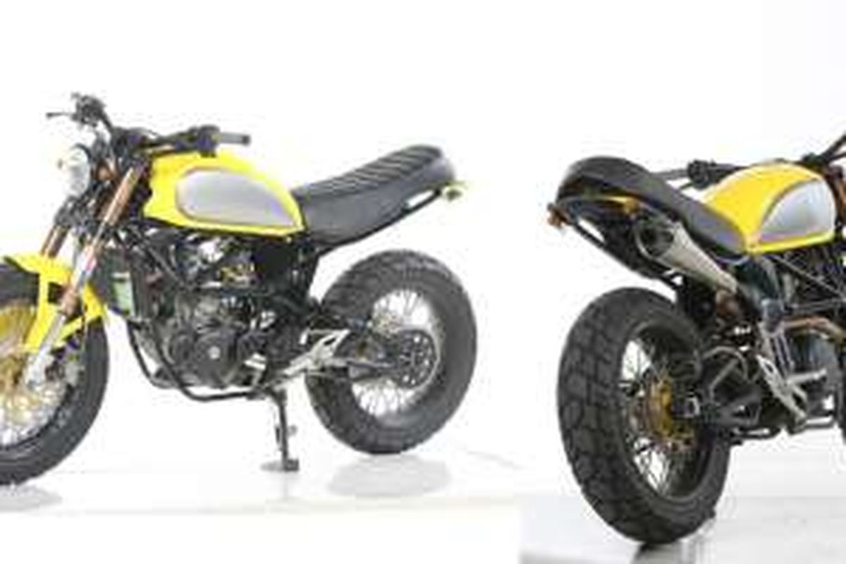 Minerva 250 yang dimodifikasi menjadi Scrambler.