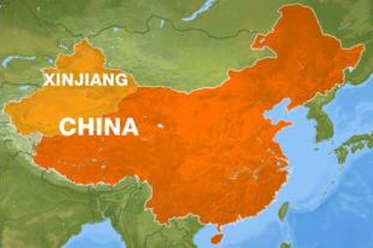Peta Xinjiang.