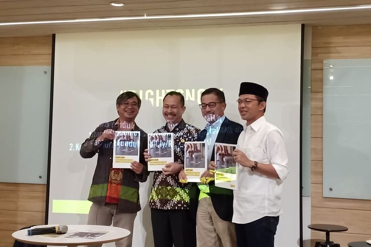 Komnas HAM di kantor Amnesty International, Jakarta Pusat, Senin (15/4/2019). 