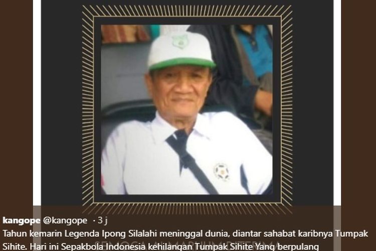 Tumpak Sihite meninggal dunia di usia 77 tahun.