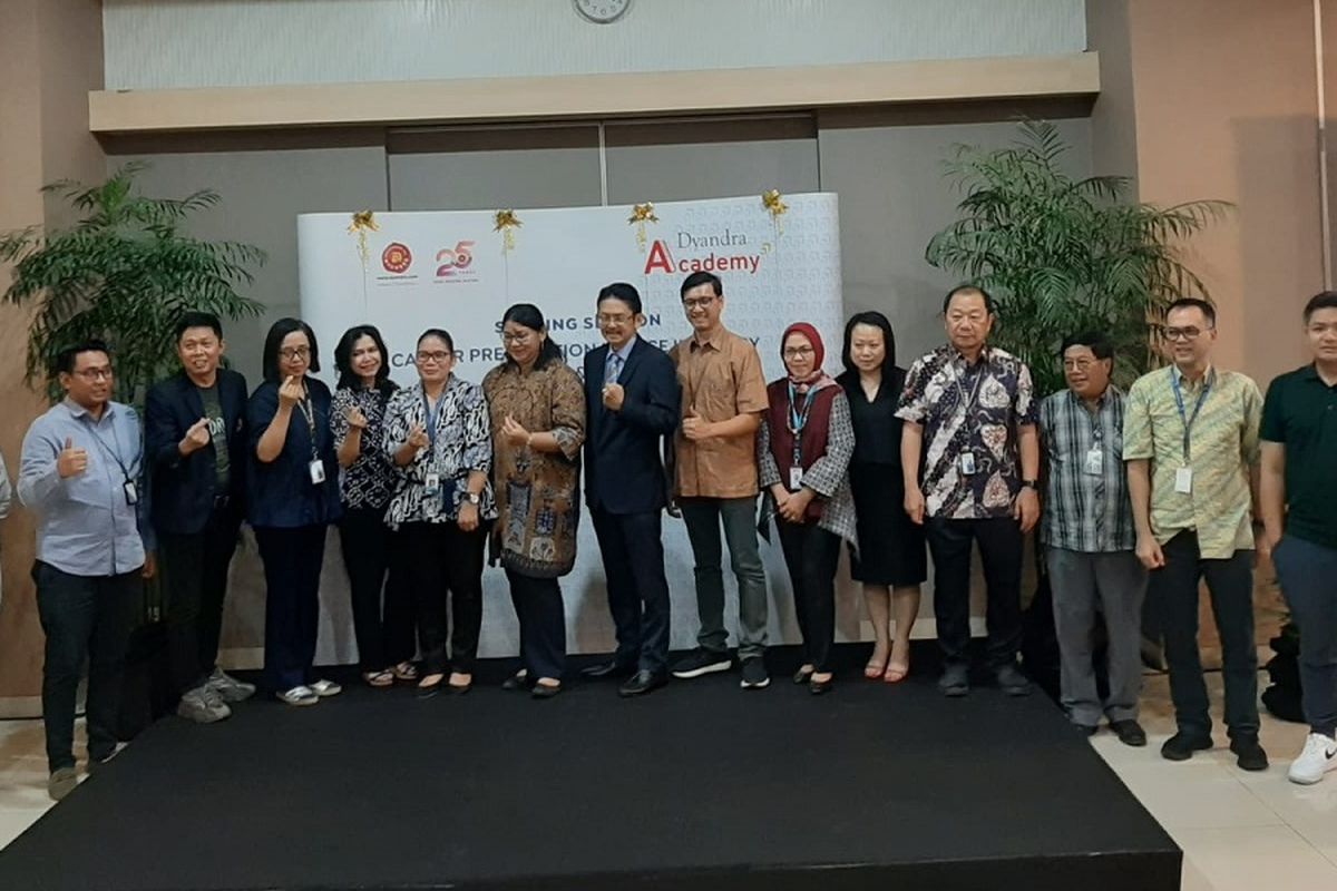 Penandatanganan kerja sama dengan lima perguruan tinggi dalam peluncuran Dyandra Academy di Jakarta, Selasa (15/10/2019).