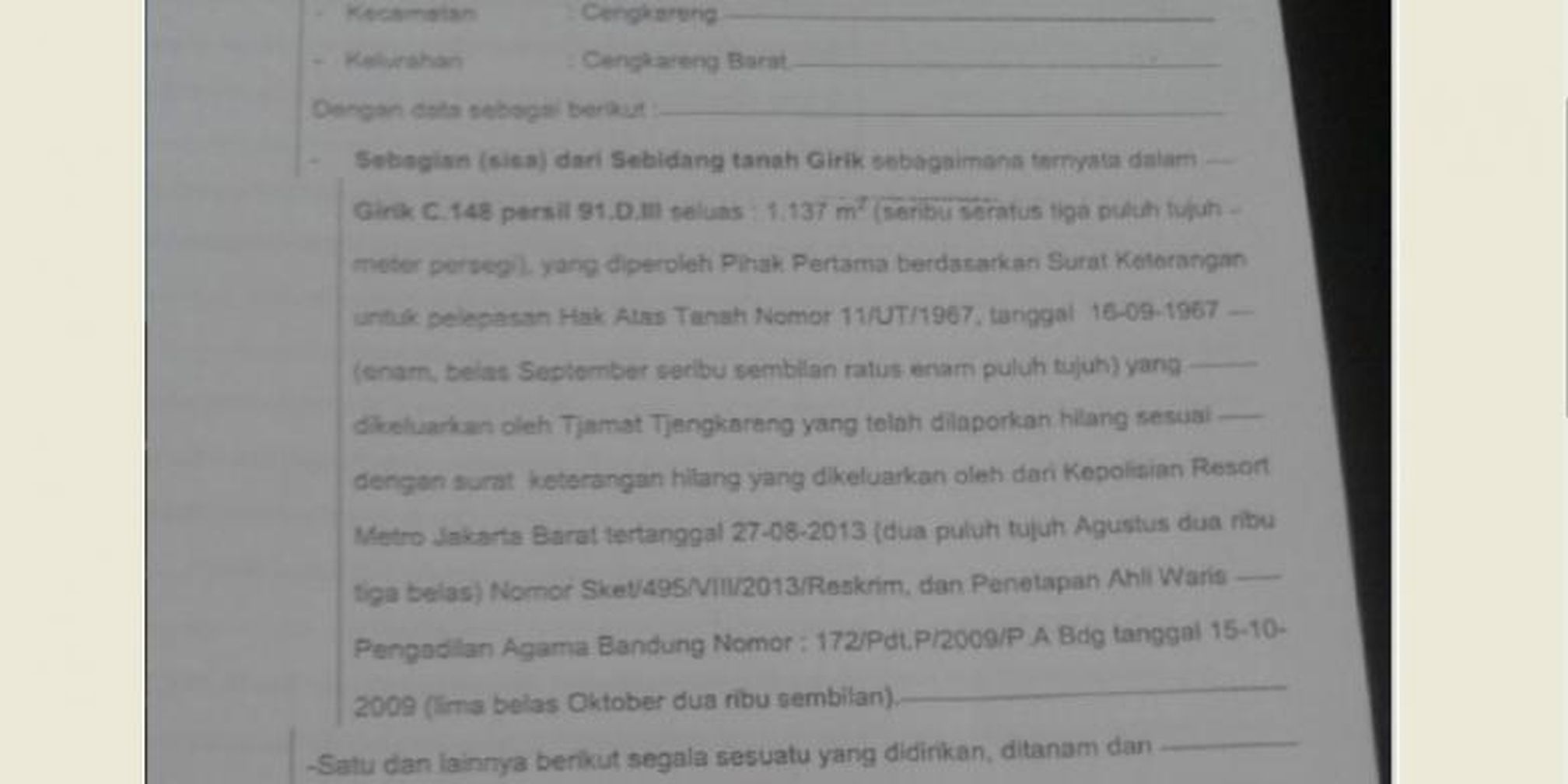 Alasan Bpn Jakbar Keluarkan Sertifikat Lahan Cengkareng