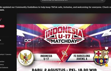 Ramai soal timnas Indonesia U17 akan menghadapi Barcelona Juvenil A.