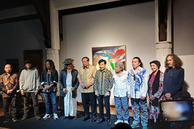 Pembukaan Nada Merupa yang dihadiri Presiden ke-6 RI, Susilo Bambang Yudhoyono (SBY) di Bentara Budaya Jakarta pada Kamis (18/9/2025).