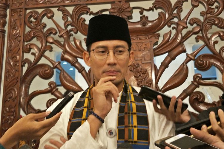 Wakil Gubernur DKI Jakarta Sandiaga Uno di Balai Kota DKI Jakarta, Jalan Medan Merdeka Selatan, Jumat (8/12/2017).
