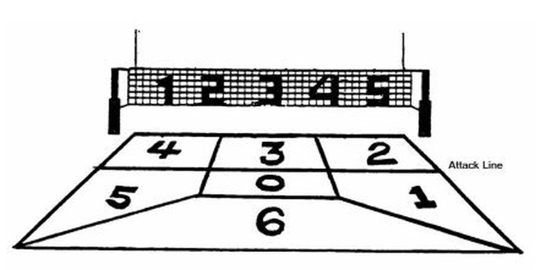 Posisi pemain dalam pertandingan bola voli. Sumber gambar: Tangkapan layar Ottawa Volley.