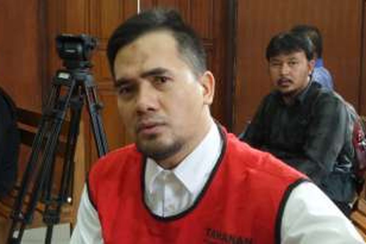 Saipul Jamil dalam ruang sidang Pengadilan Negeri Jakarta Utara, Senin (16/5/2016).