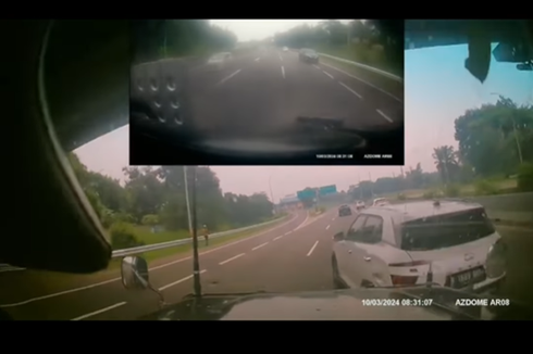 Video Viral Pengemudi Mobil Potong Lajur Sembarangan di Jalan Tol