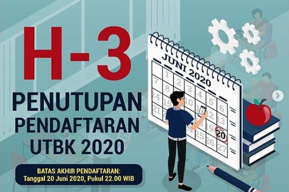 H-3 Penutupan Pendaftaran UTBK 2020, Ini Cara Daftar hingga Cetak Kartu